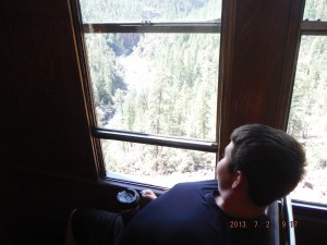 07-02 we caught the train to back to Silverton where we left the truck parked at the train station. Carried 2 bottles of Oxygen to keep from passing out. I did take it off once, you know just to test, and yes you will pass out. 