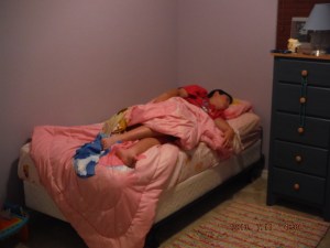 07-11 back in Tucson - Sleeping in on your Birthday.