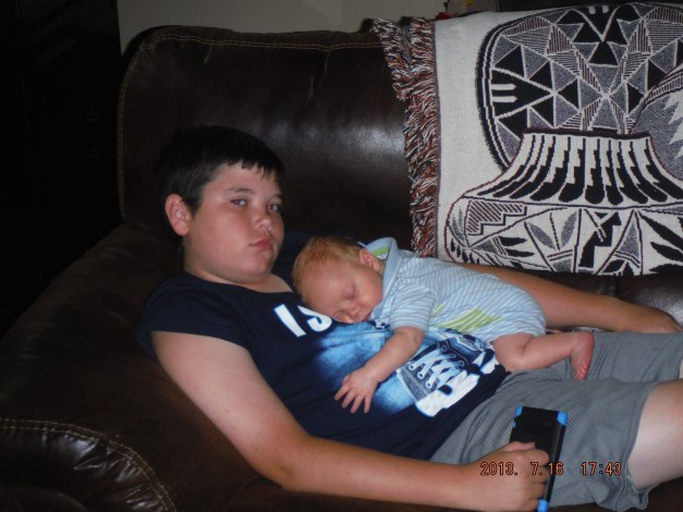 07-16 Savannha's little brother Shamus found a friend in Anthony