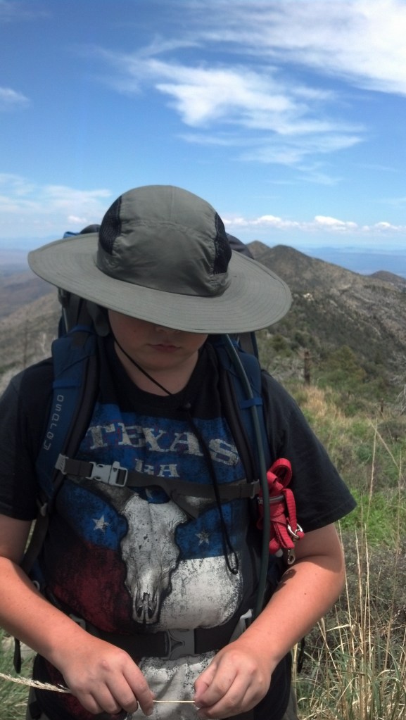 07-18 Another trail on the north side of Mt. Lemmon The young man under the Hat is Anthony