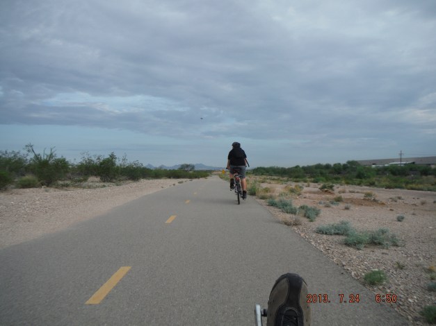 07-23 We are sure getting some good bike riding in Today is 22 mile round trip on the Julian Wash trail in Tucson, Az