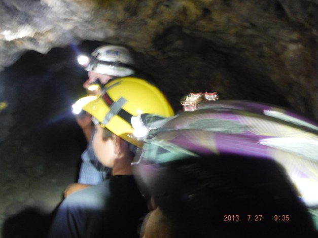 07-27 We have a guide because there are over 300 miles of mine tunnels that go as deep as 1,500 ft. under Tombston. We had to bring our one helments, flashlights, knee pads and gloves. No lighted paved path. This is really exploring old stuff and it is cool. 