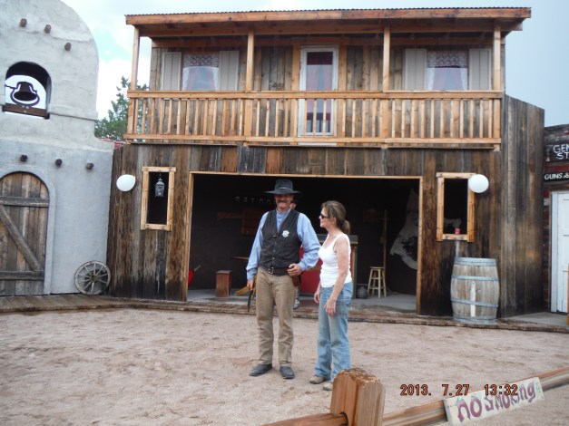 07-27 you have to go to a gun fight show while your there Helena got to be in it and shot one of the bad guys.  You also find out the first Movie moved the gun fight from Front street to the OK  Corral because is looked better. In real life back then you wouldn't have a gun fight where you might hit the transportation. 